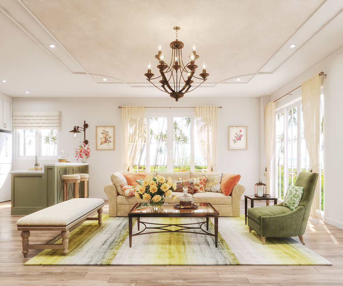 Summer interior style 3D model_7