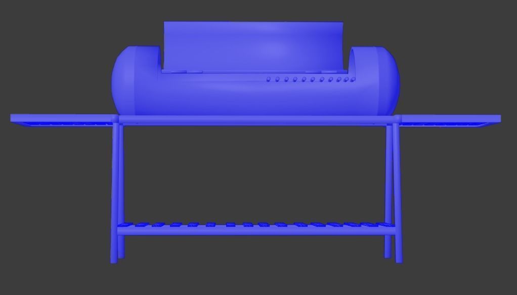 Brazier from a gas cylinder Low-poly 3D model_21