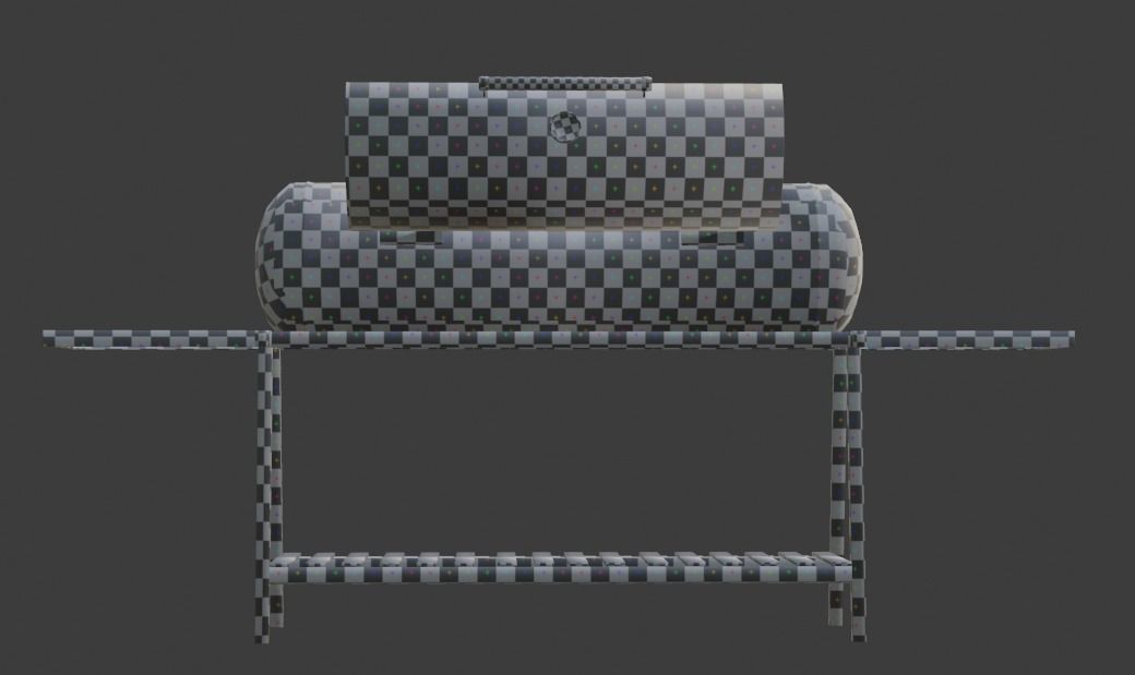 Brazier from a gas cylinder Low-poly 3D model_18