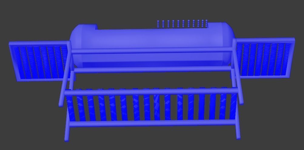 Brazier from a gas cylinder Low-poly 3D model_24