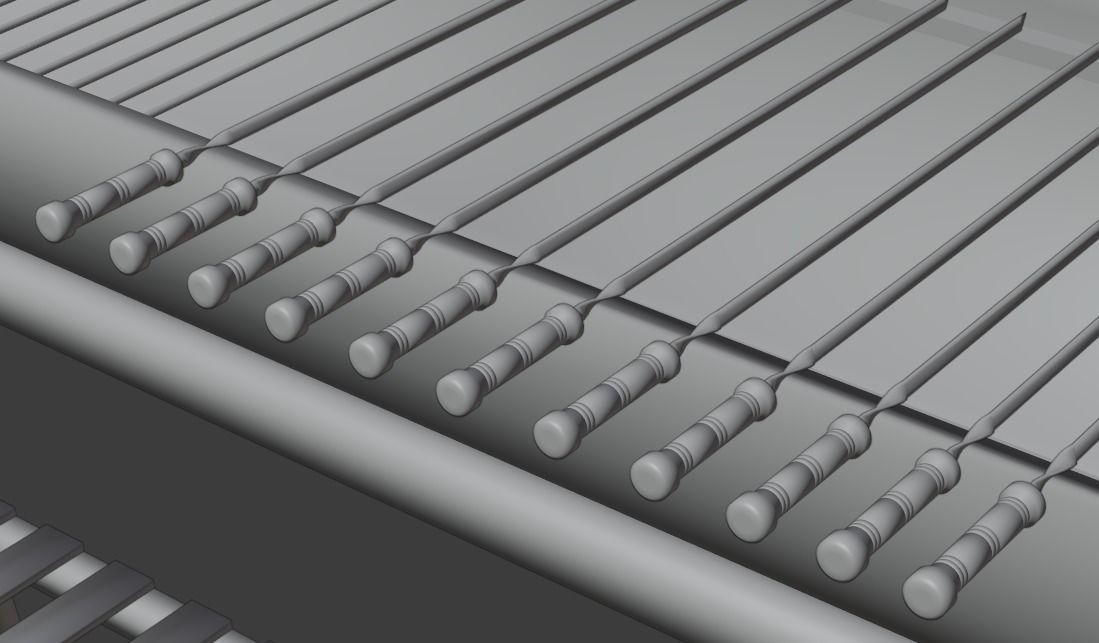 Brazier from a gas cylinder Low-poly 3D model_43