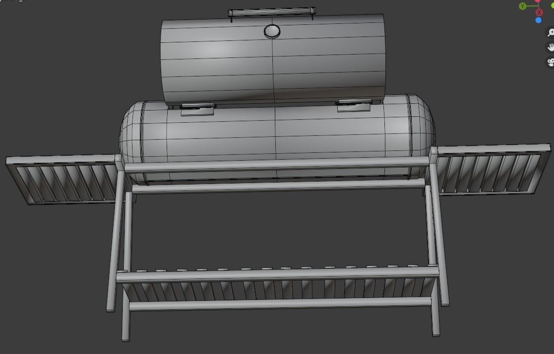 Brazier from a gas cylinder Low-poly 3D model_33