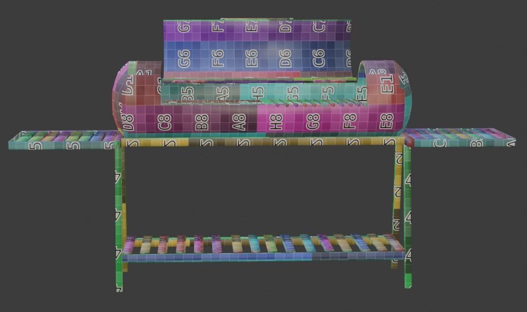 Brazier from a gas cylinder Low-poly 3D model_51