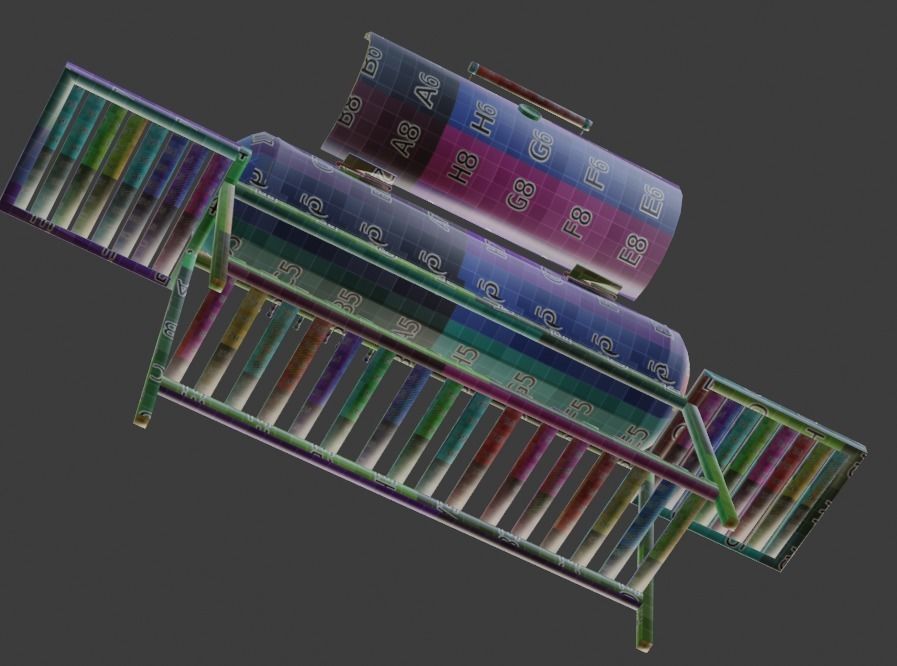 Brazier from a gas cylinder Low-poly 3D model_49