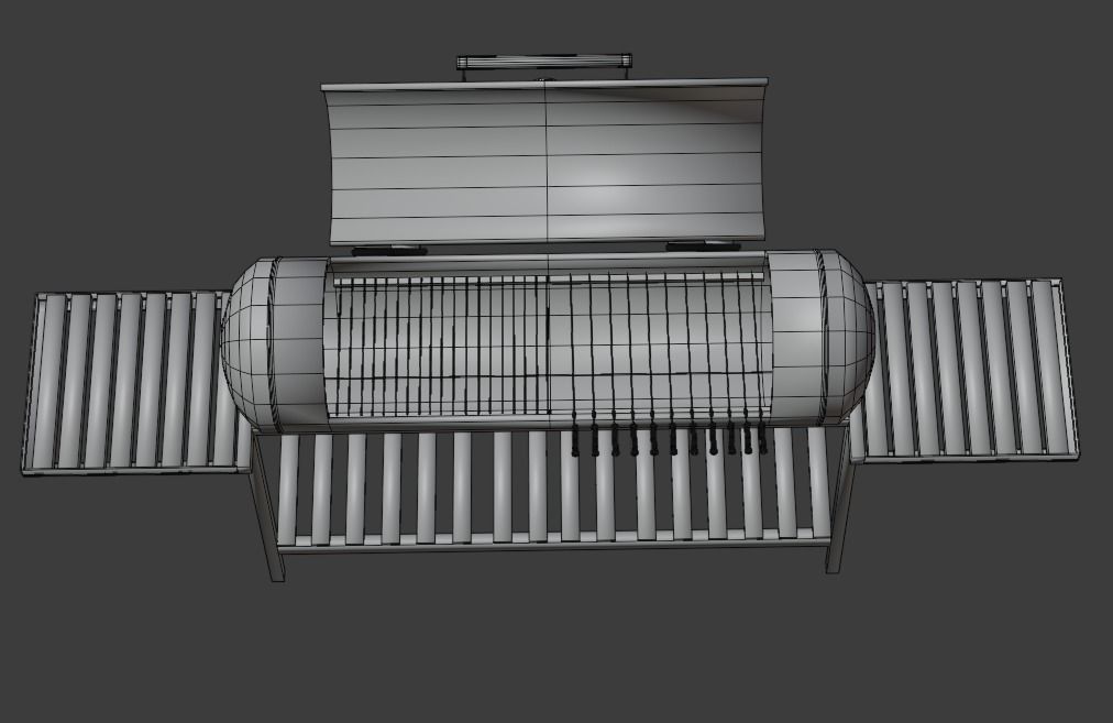 Brazier from a gas cylinder Low-poly 3D model_29