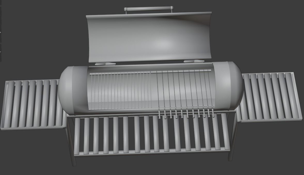 Brazier from a gas cylinder Low-poly 3D model_42