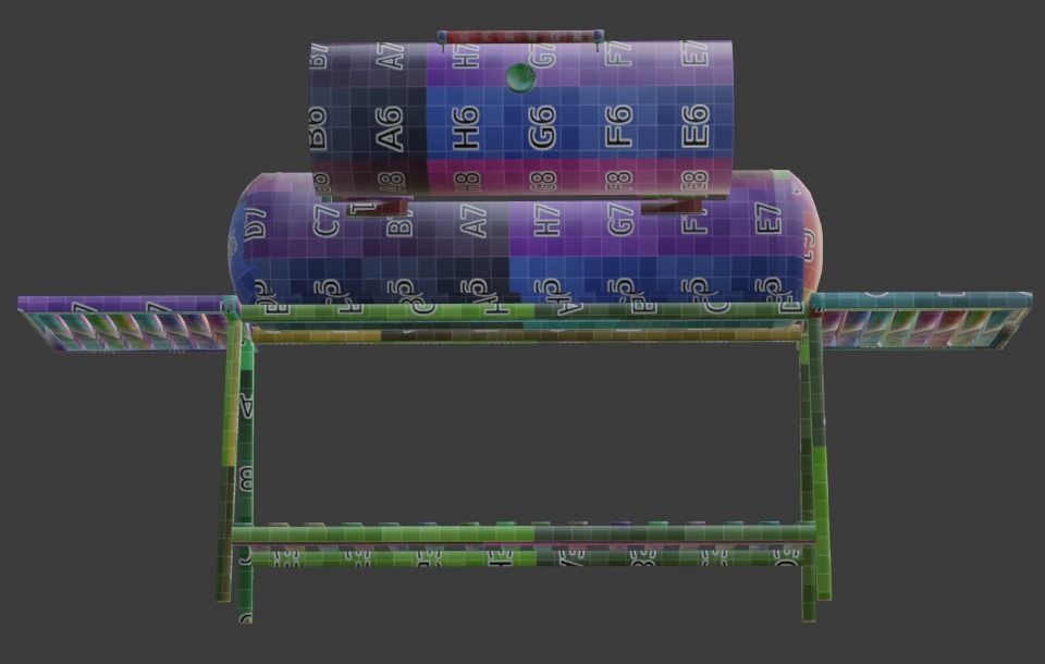 Brazier from a gas cylinder Low-poly 3D model_48