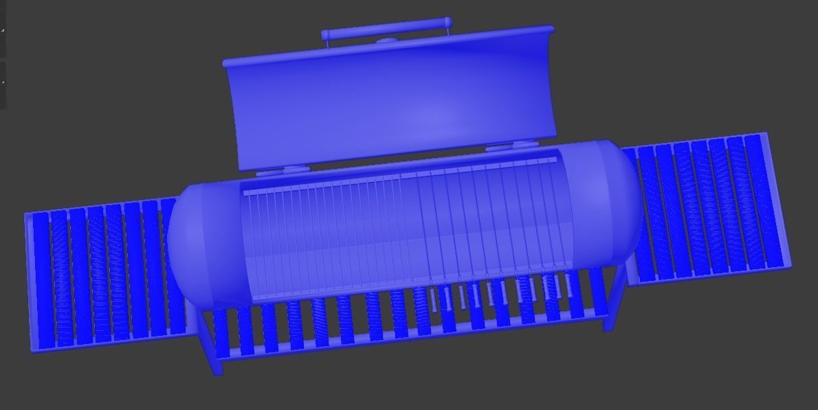 Brazier from a gas cylinder Low-poly 3D model_25