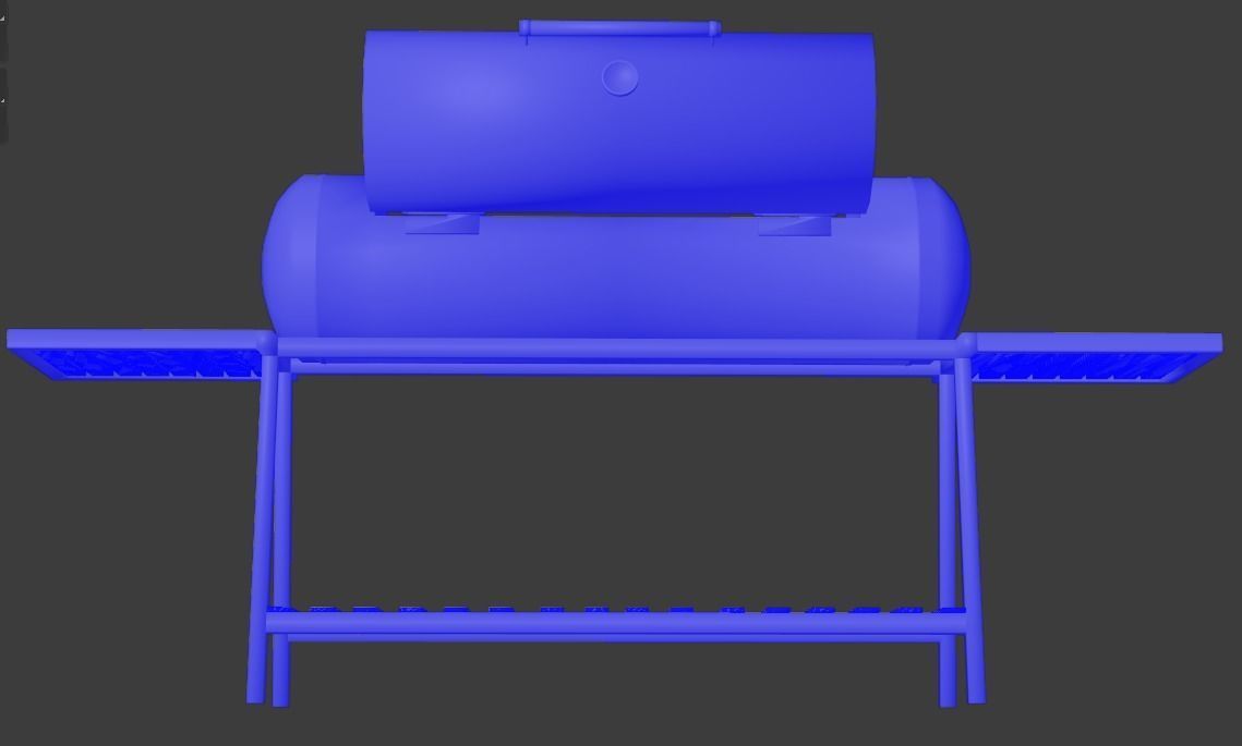 Brazier from a gas cylinder Low-poly 3D model_22