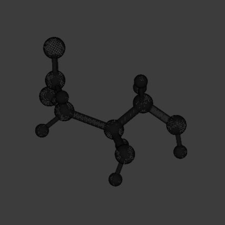 Biomolecules - six Monosaccharides 3D models 3D model_10
