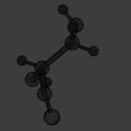 Biomolecules - six Monosaccharides 3D models 3D model_13