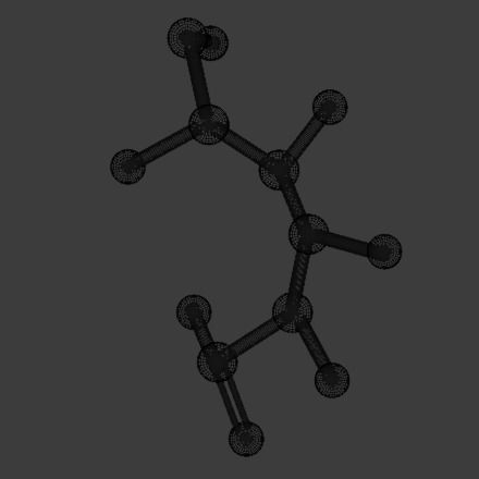 Biomolecules - six Monosaccharides 3D models 3D model_12