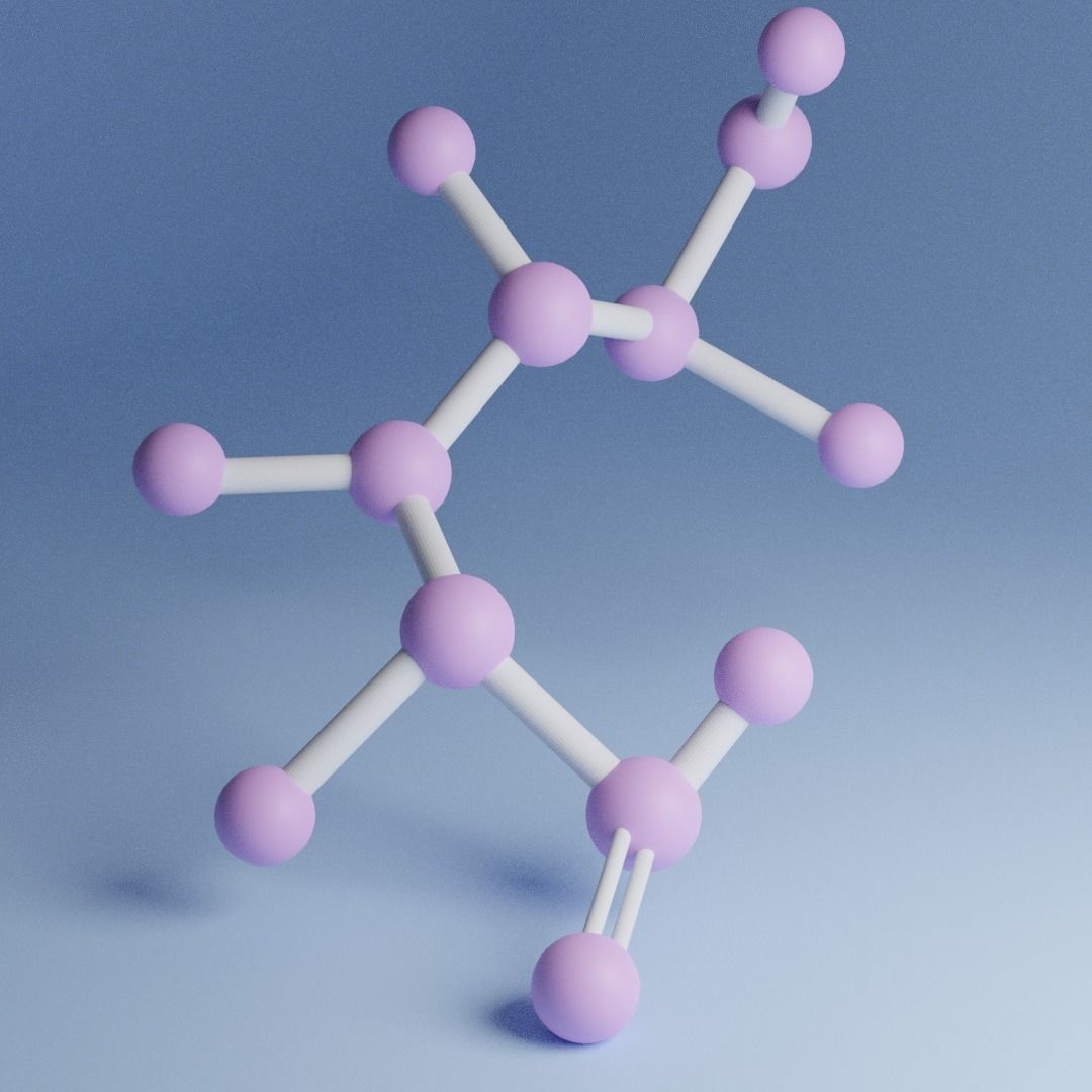 Biomolecules - six Monosaccharides 3D models 3D model_6