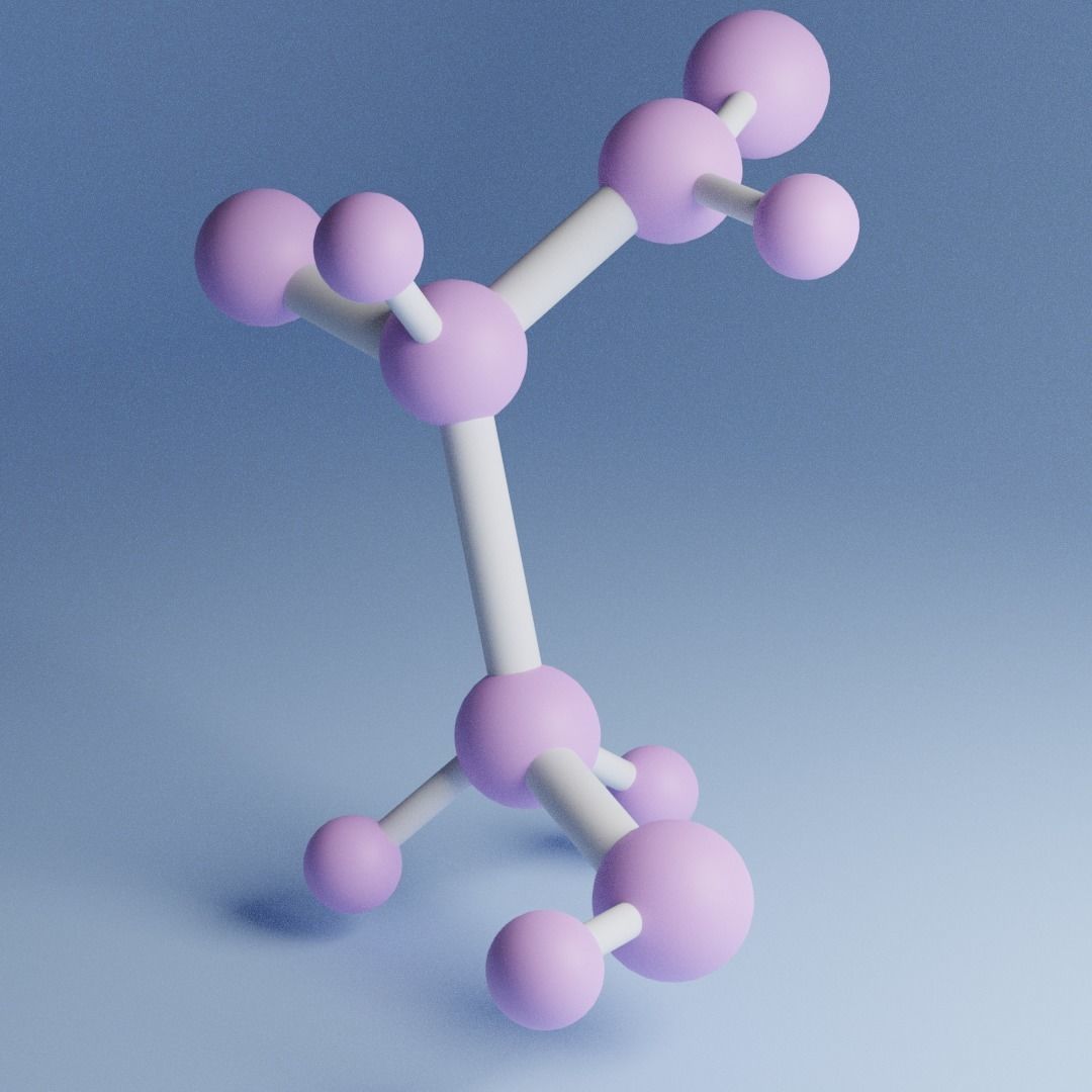 Biomolecules - six Monosaccharides 3D models 3D model_7