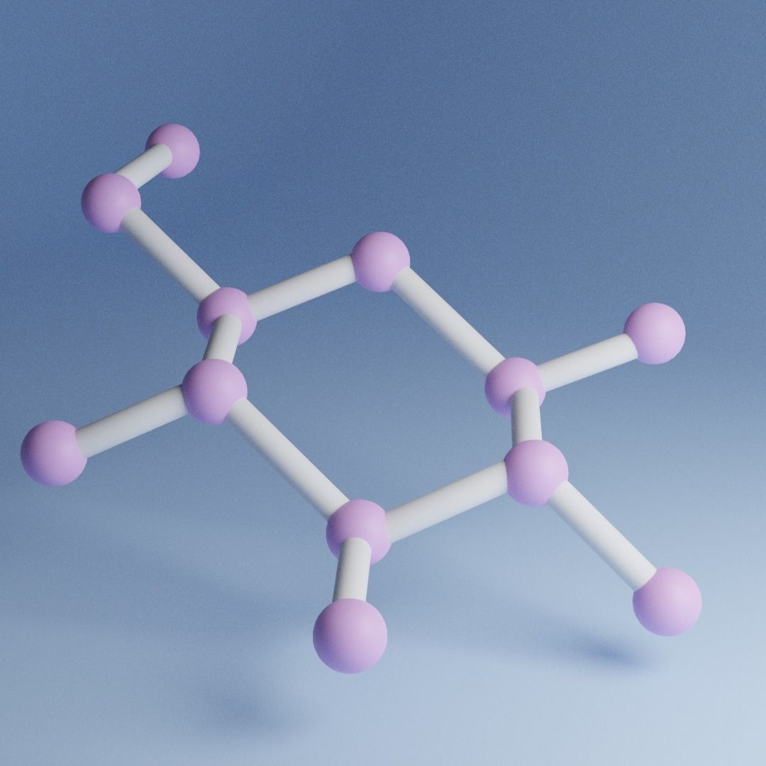 Biomolecules - six Monosaccharides 3D models 3D model_3