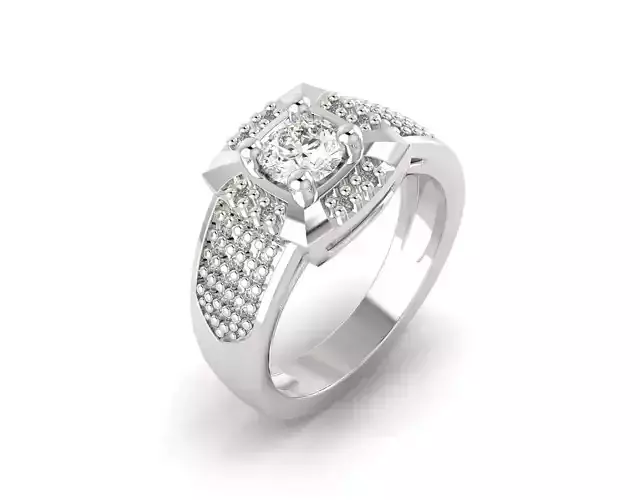 D-1038 diamond engagement ring gold