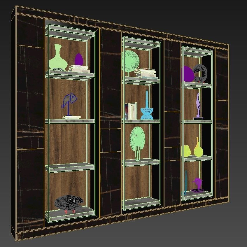 Shelf 3D model glass display cabinet - bedroom furniture sets... 3D model_5