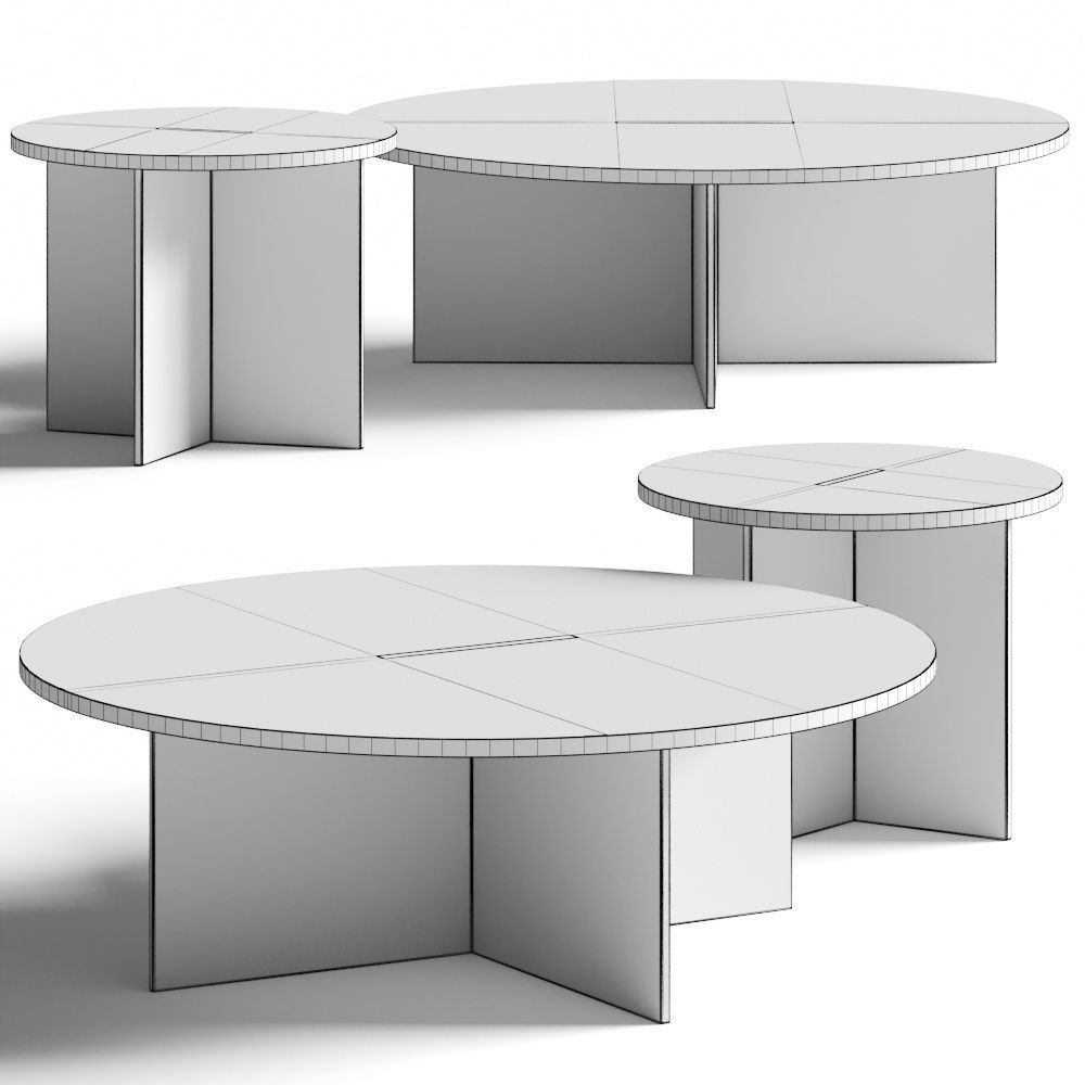 Karimoku Case Study Kinuta N-ST01 Coffee Tables 3D model_1
