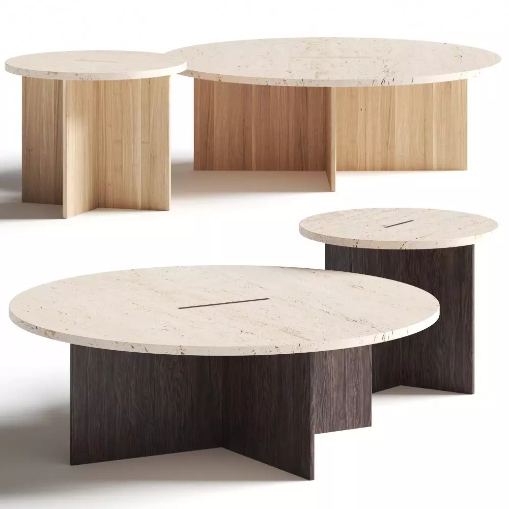 Karimoku Case Study Kinuta N-ST01 Coffee Tables 3D model_0