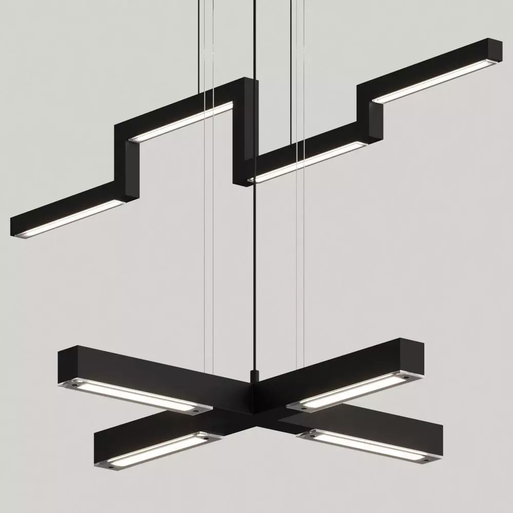 Ilfari Artys H4 and Cross Pendant lamps 3D model_0