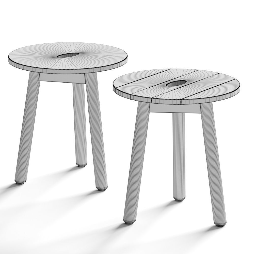 Kettal Riva Coffee Tables 3D model_1