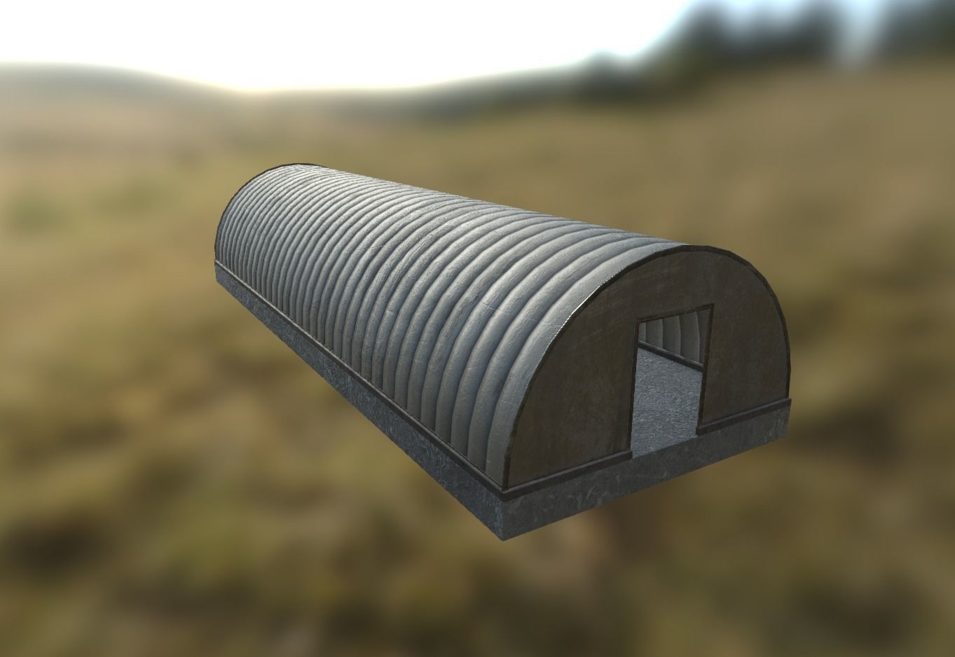 Hangar game ready Free low-poly 3D model_0