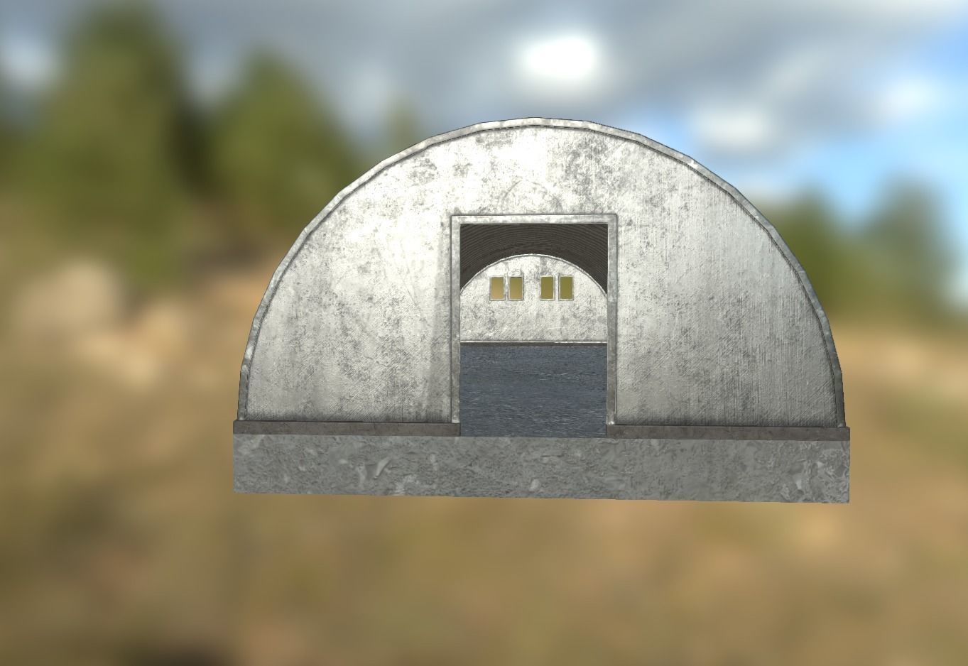 Hangar game ready Free low-poly 3D model_3