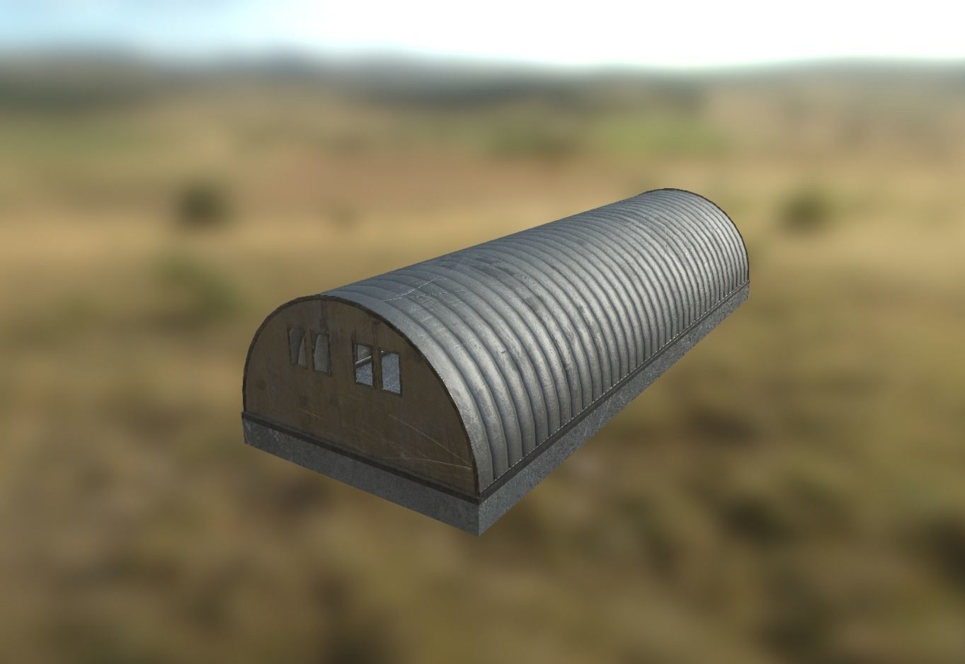 Hangar game ready Free low-poly 3D model_1