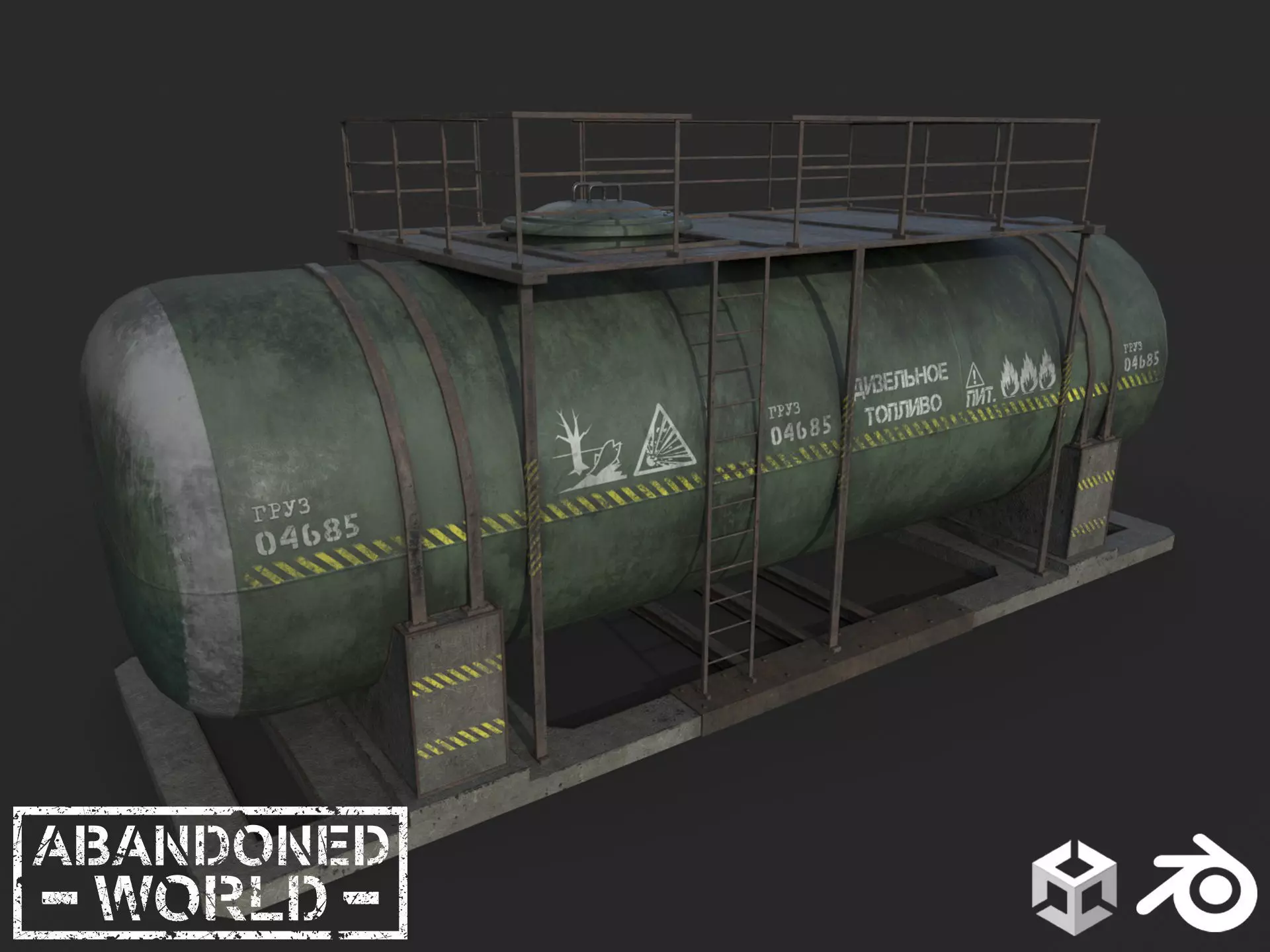 Fuel Tank Diesel Low-poly 3D model
