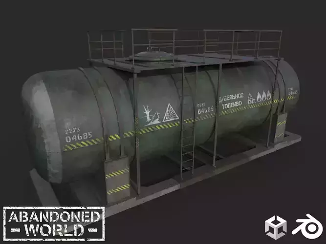 Fuel Tank Diesel Low-poly 3D model