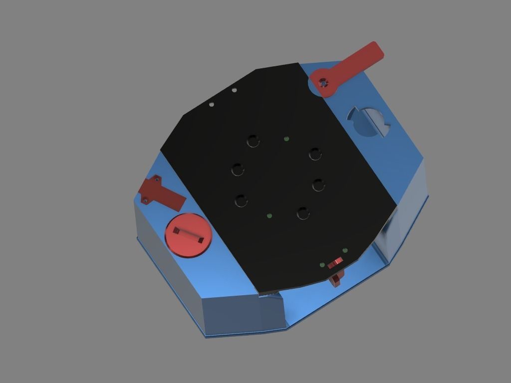 Hopper and battery for Tarot 650 Trichogramma 3D print model_8