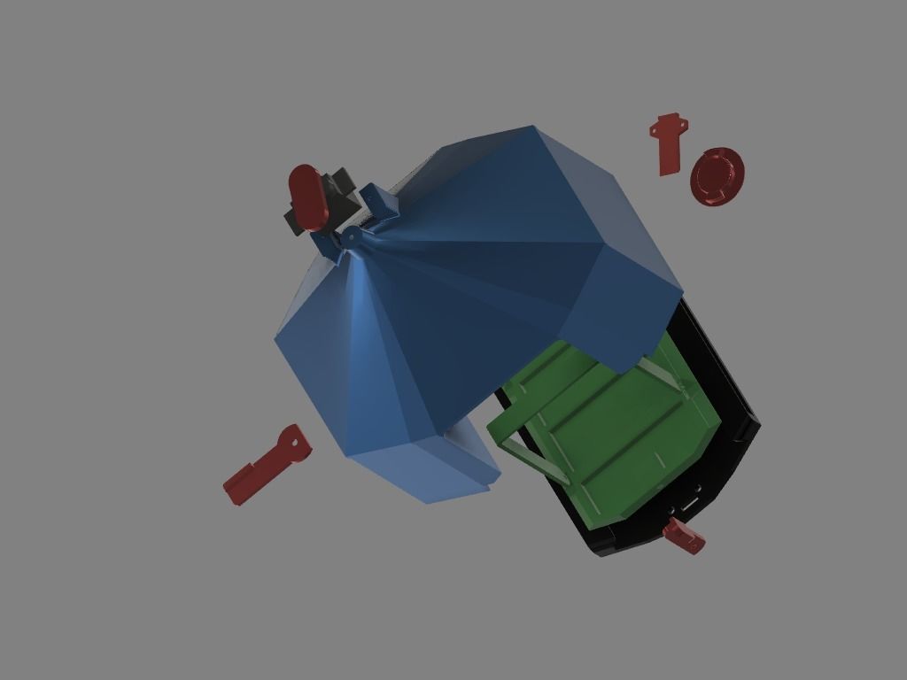 Hopper and battery for Tarot 650 Trichogramma 3D print model_10