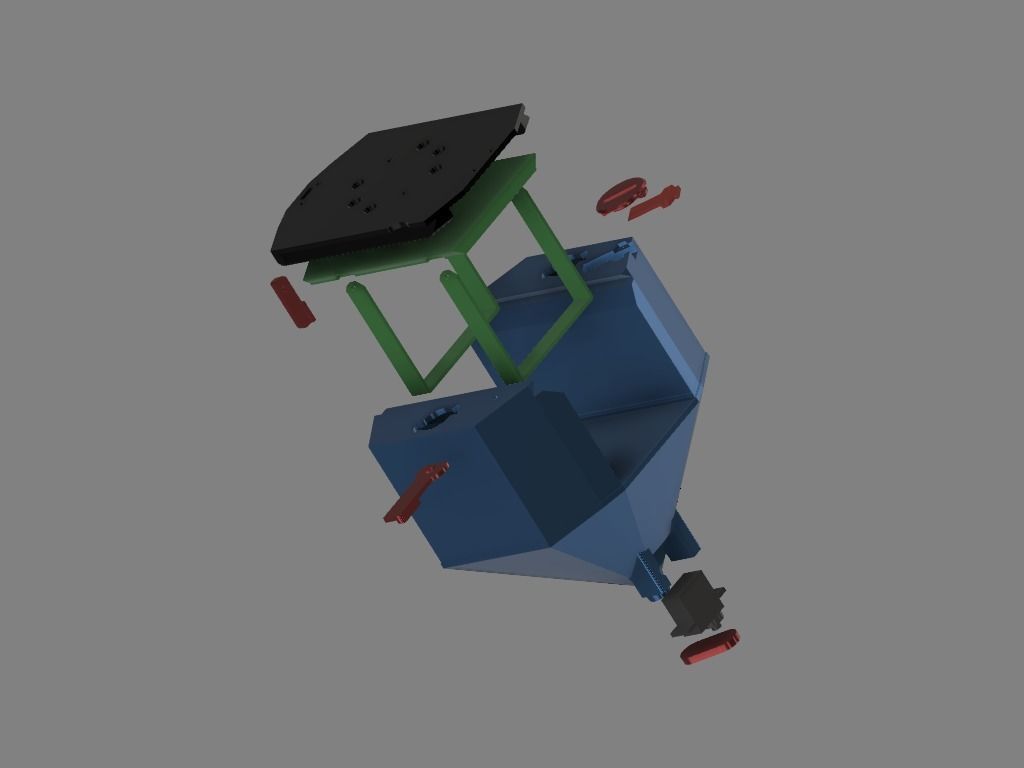 Hopper and battery for Tarot 650 Trichogramma 3D print model_3