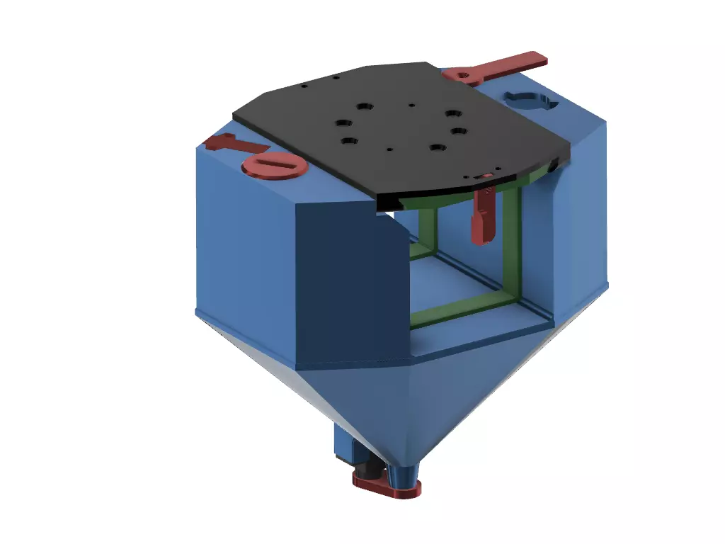 Hopper and battery for Tarot 650 Trichogramma 3D print model_0