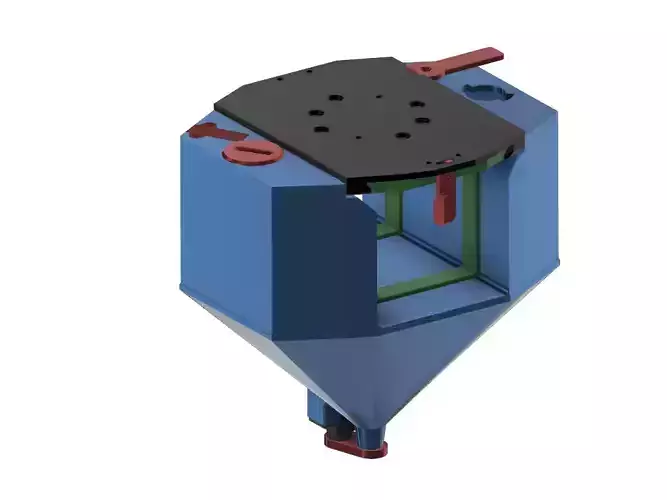 Hopper and battery for Tarot 650 Trichogramma 3D print model