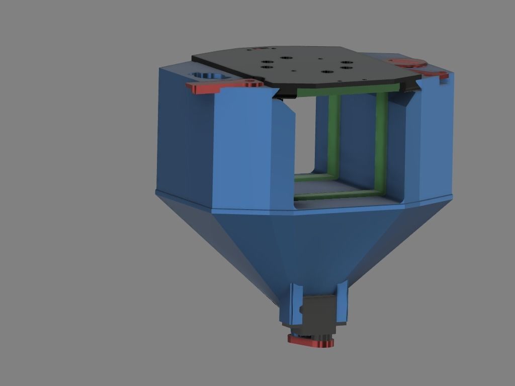 Hopper and battery for Tarot 650 Trichogramma 3D print model_12