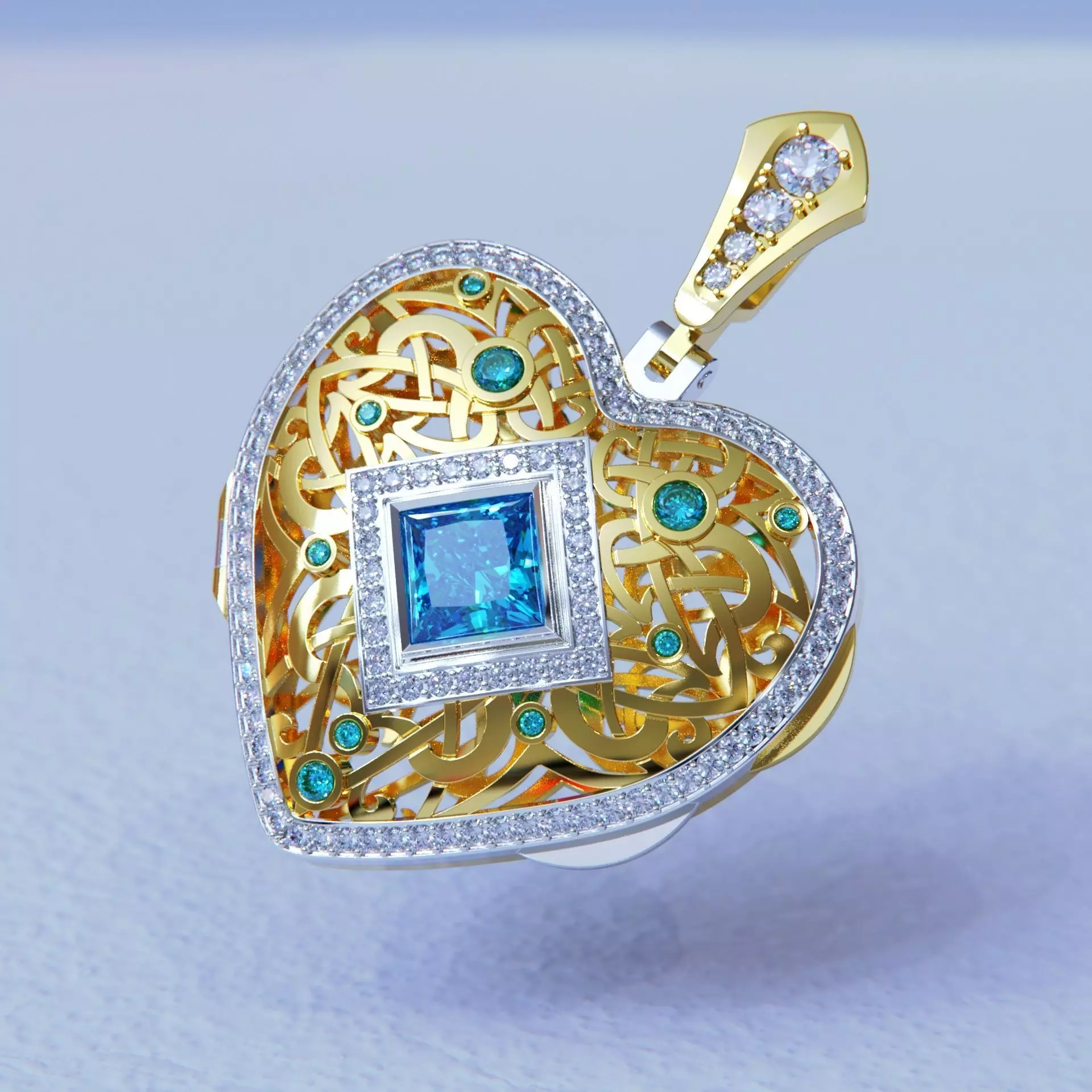 Heart Pendant 3D print model_0