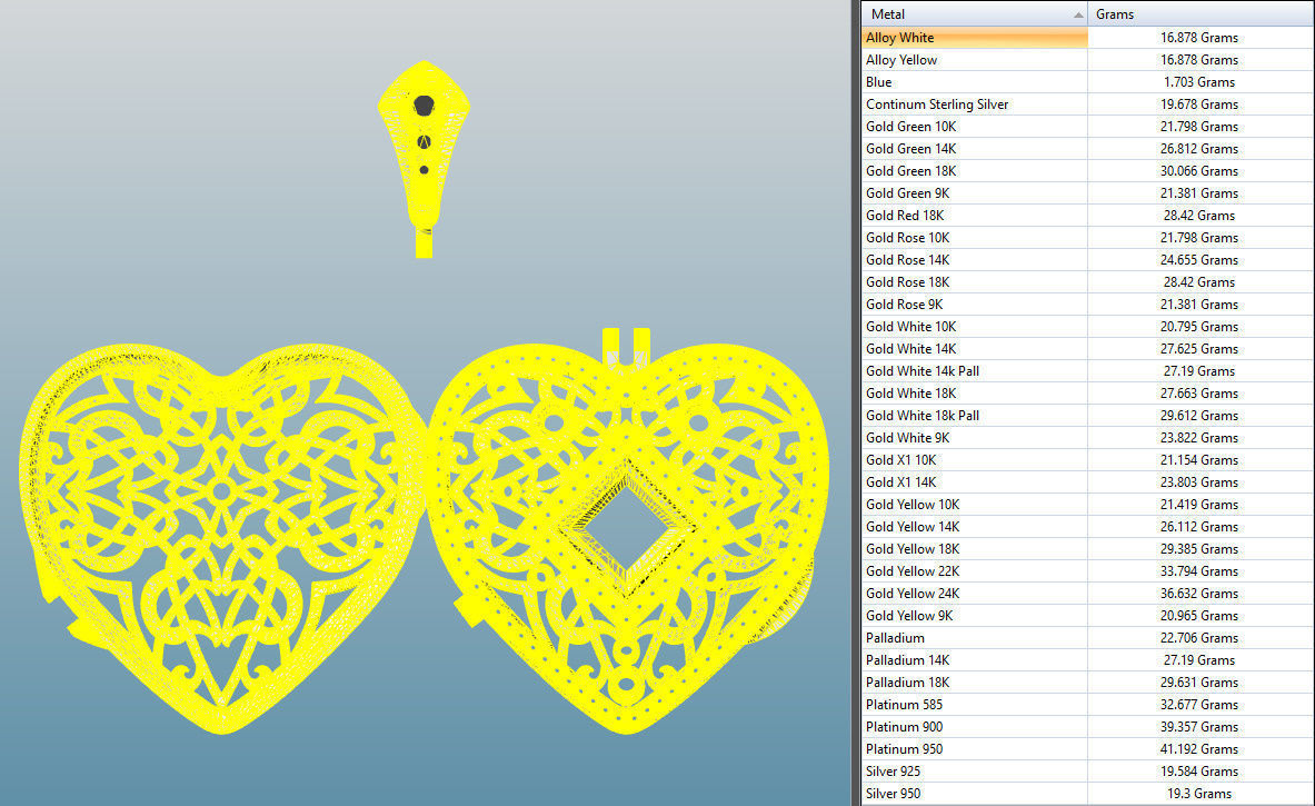 Heart Pendant 3D print model_16