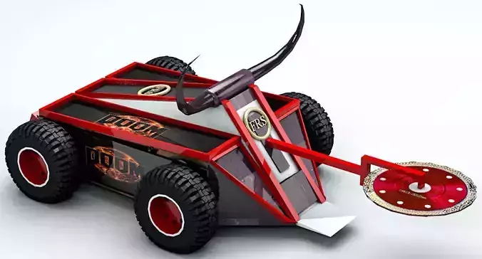 pack of 9 Fighting Robot Low-poly 3D model