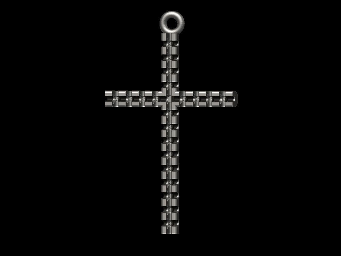 Cross Pendant 04 stl 3D print model_1