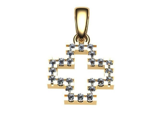 Cross Pendant 05 stl 3D print model