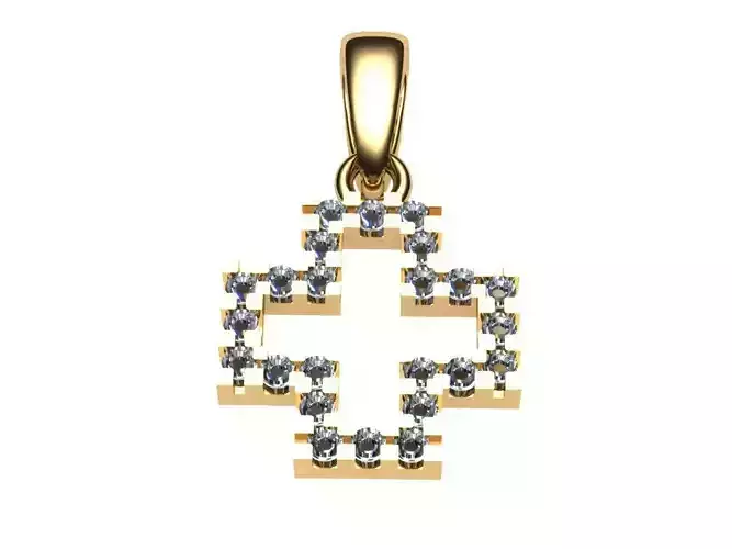 Cross Pendant 05 stl 3D print model