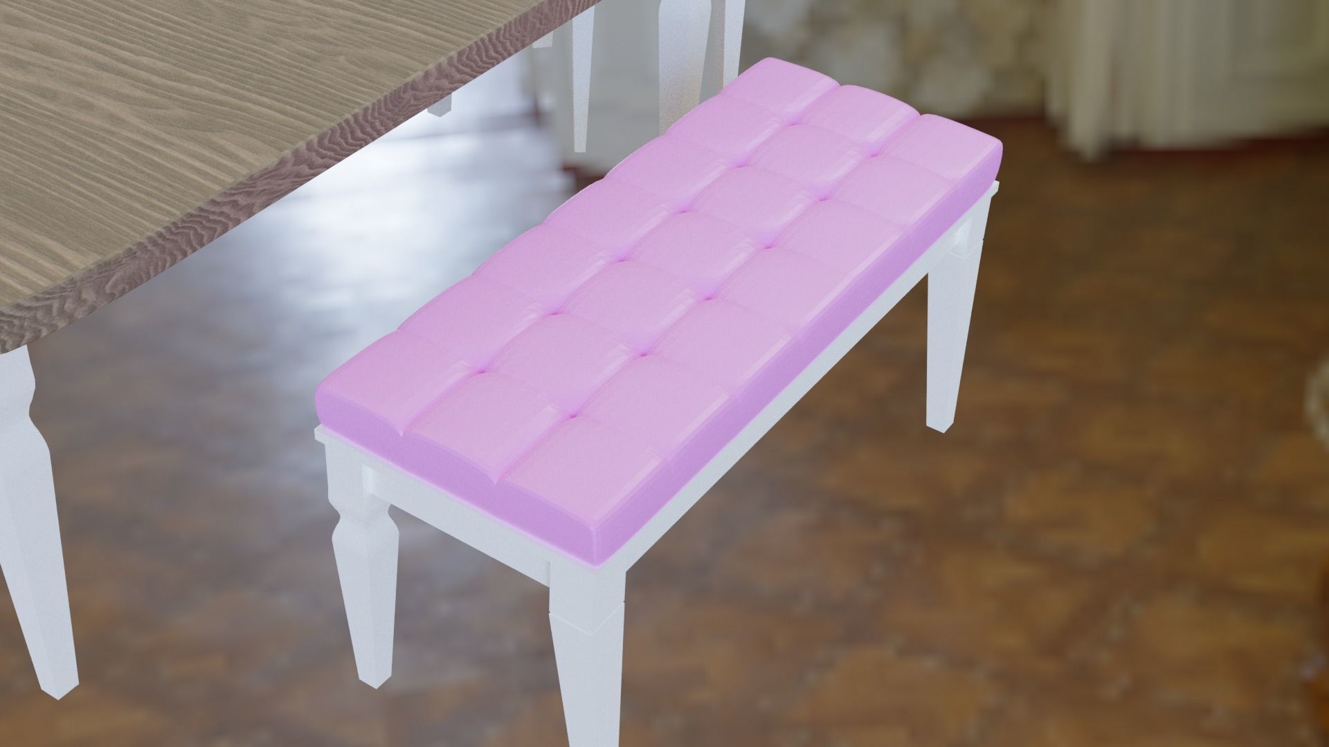 Dining Table 3D Basic Lux Modern  Free 3D model_3