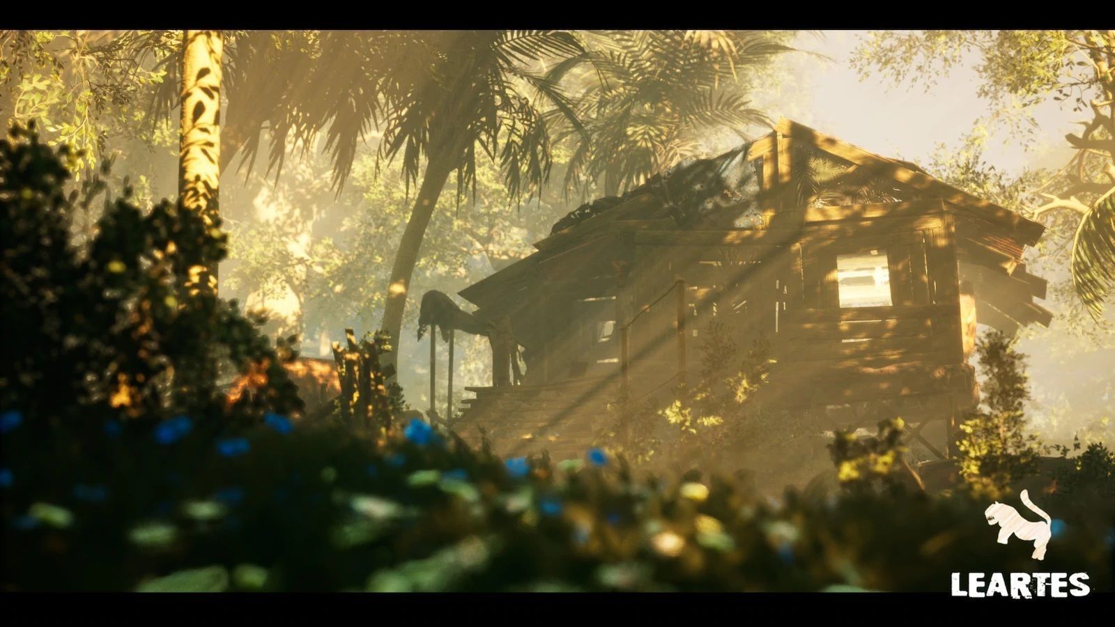 Abandoned Hut in Tropical Island Survival Post Apocalyptic Low-poly 3D model_5