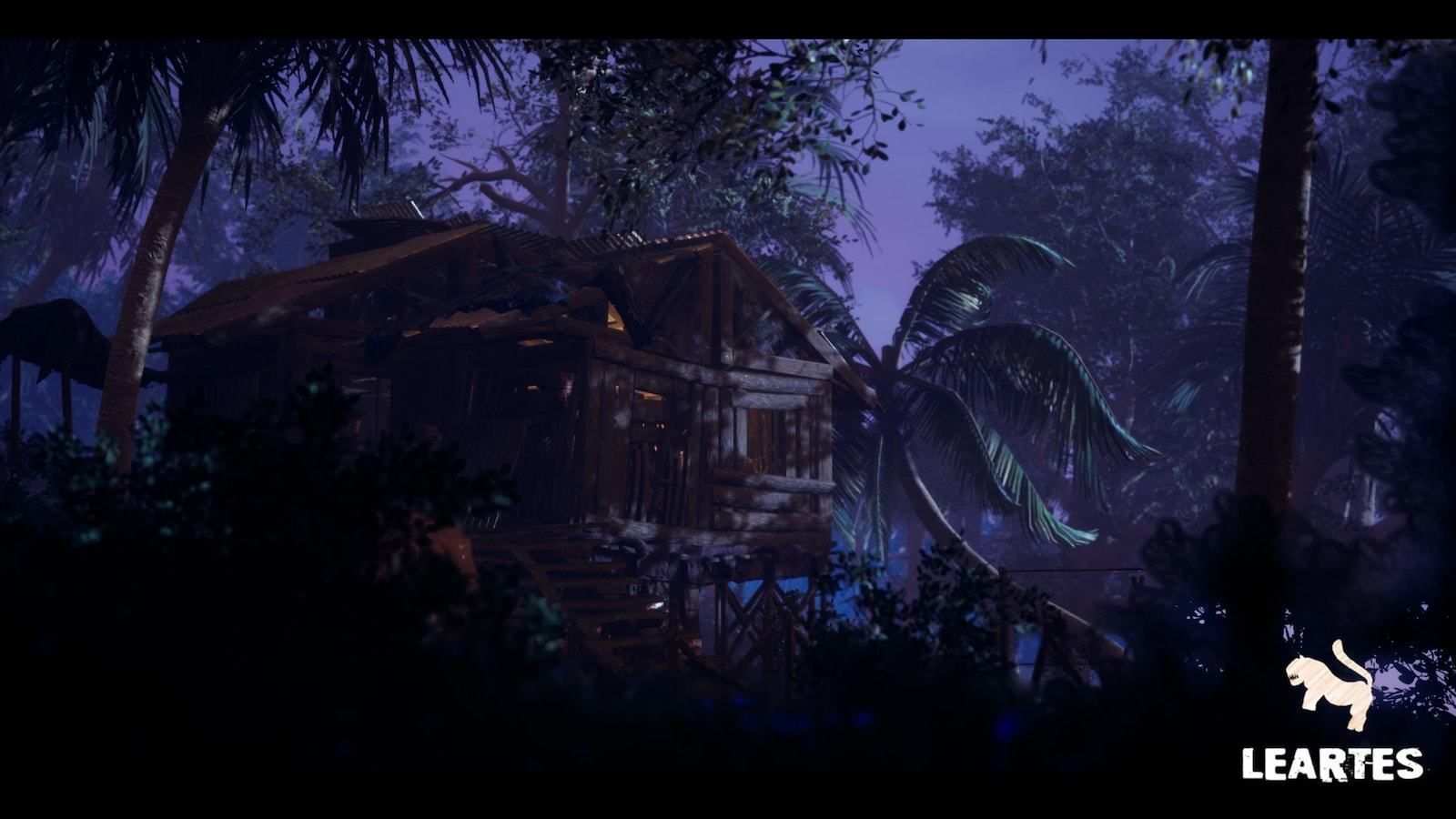 Abandoned Hut in Tropical Island Survival Post Apocalyptic Low-poly 3D model_16