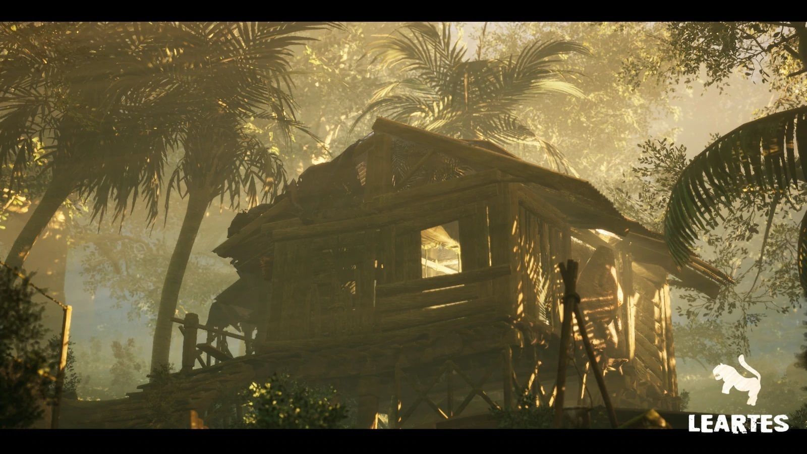 Abandoned Hut in Tropical Island Survival Post Apocalyptic Low-poly 3D model_13