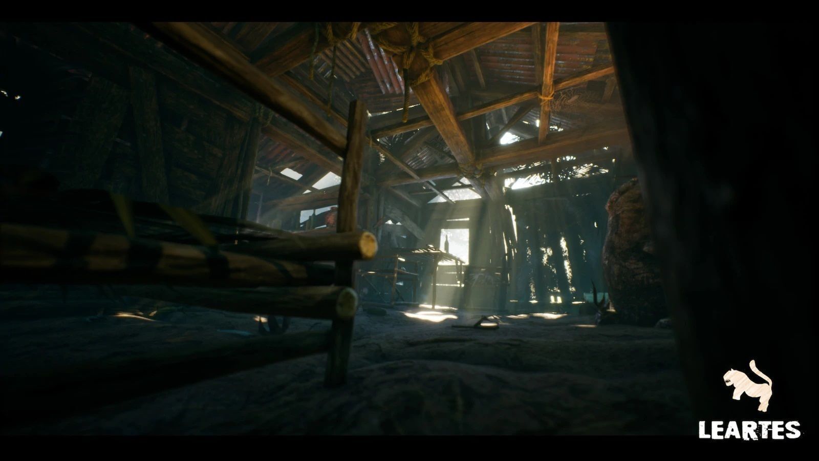 Abandoned Hut in Tropical Island Survival Post Apocalyptic Low-poly 3D model_22