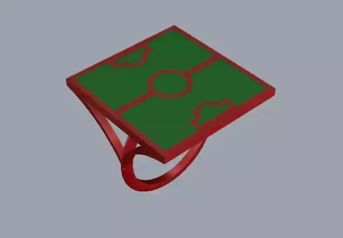footbal place jewelry ring 3D print model
