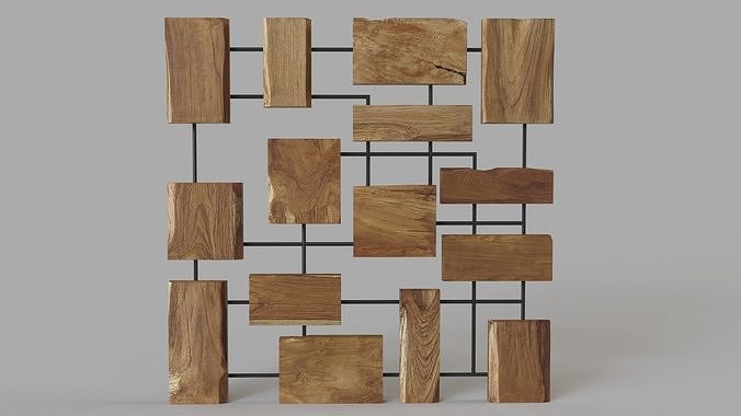 Marcel Teak Wall Art 3D model
