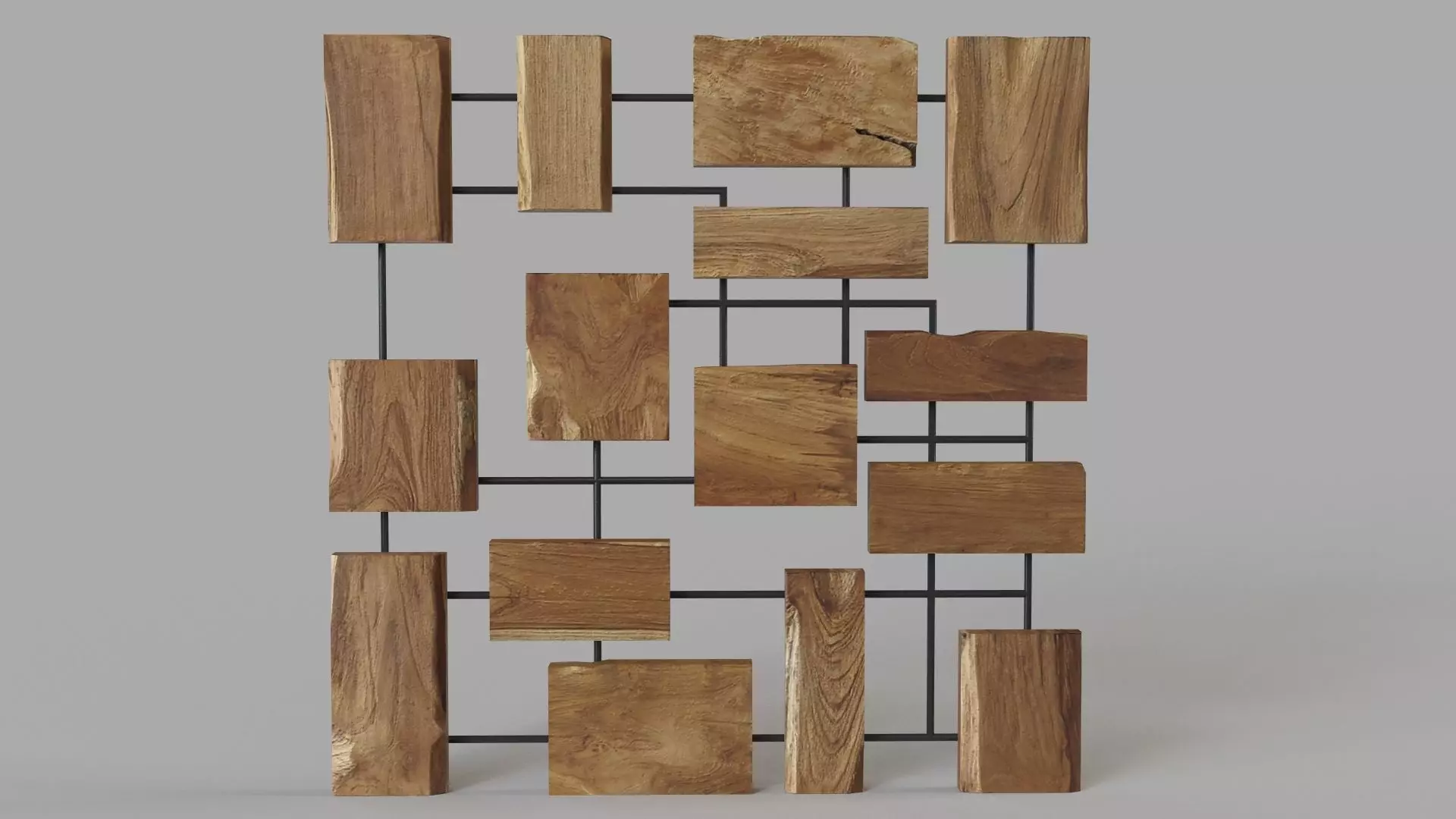 Marcel Teak Wall Art 3D model_0